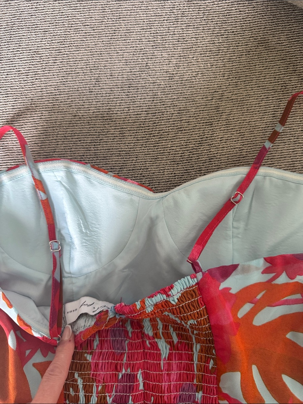 ❤️ M Petal and Pup Pleated Floral Maxi Dress in Pink Blue Orange Purple Red - Picture 6 of 6